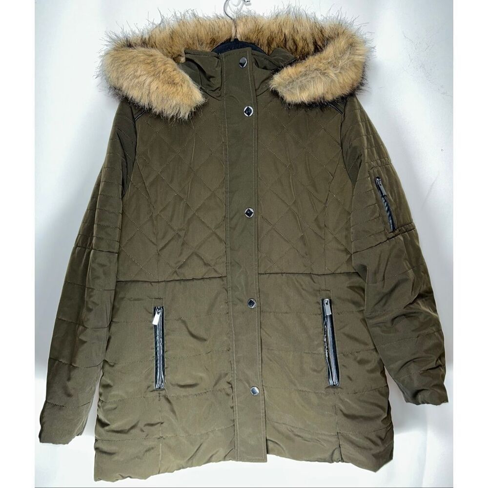 Fleet Street olive green winter coat size large